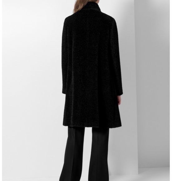 Cinzia Rocca FLARED BLACK WOOL AND ALPACA COAT - Picture 2 of 2